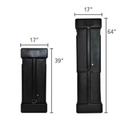 expandable display case dimensions