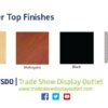 trade show counter top finishes