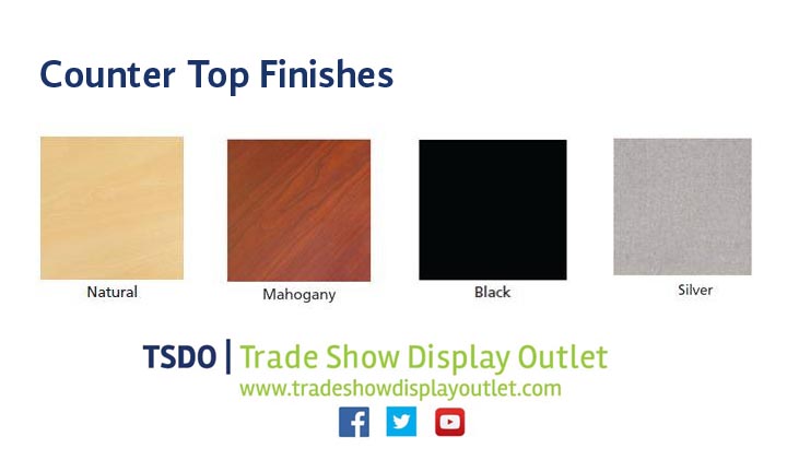 trade show counter top finishes