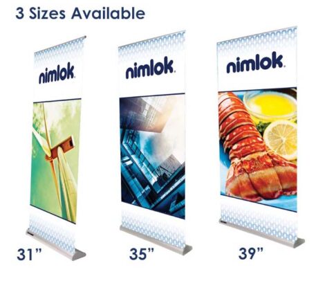 Premium retractable banner stand sizes