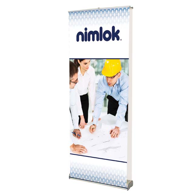 Premium double sided banner stand for trade shows