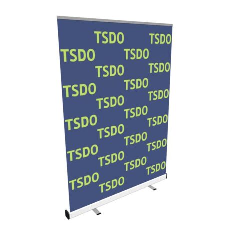 Step and Repeat Banner Stand side