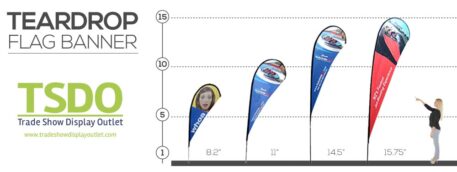 Teardrop outdoor flag sizes