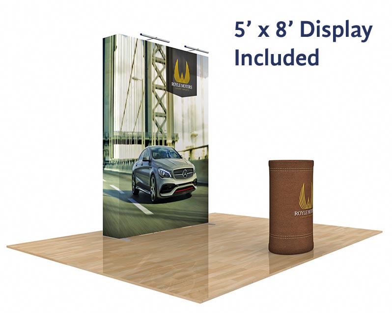 20ft tension fabric pop up display kit 5ft