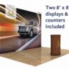 20ft tension fabric pop up display kit 8ft
