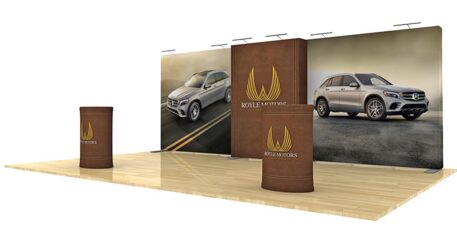 20ft tension fabric pop up display kit right