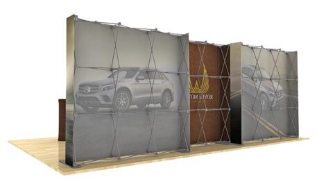 20ft tension fabric pop up display kit back