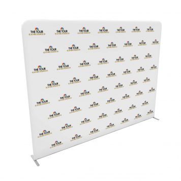 10ft step and repeat tension fabric media backdrop