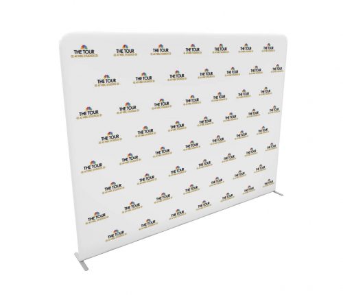 10ft step and repeat tension fabric media backdrop