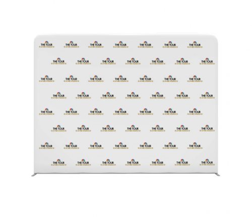 10ft step and repeat tension fabric media backdrop front