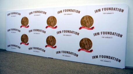 20ft Step and Repeat Tension Fabric Media Backdrop Picture