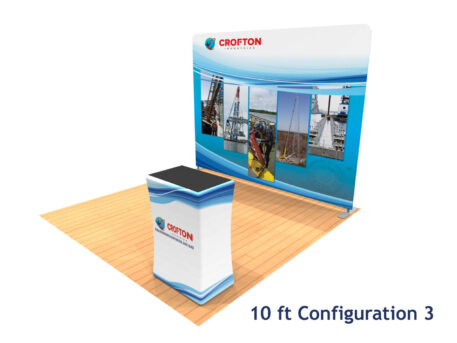 20ft Tension Fabric Display with Counters - Image 8