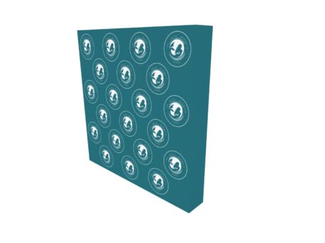 8ft Step and Repeat Pop Up Media Backdrop Angle