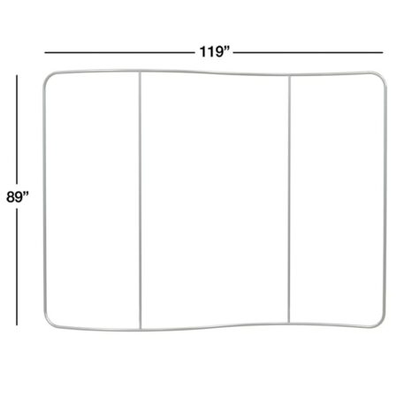 Waveline 10ft Serpentine Trade Show Display Dimensions